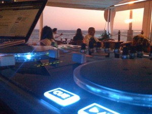 DJ booth beach bar