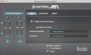 DJ Air control panel