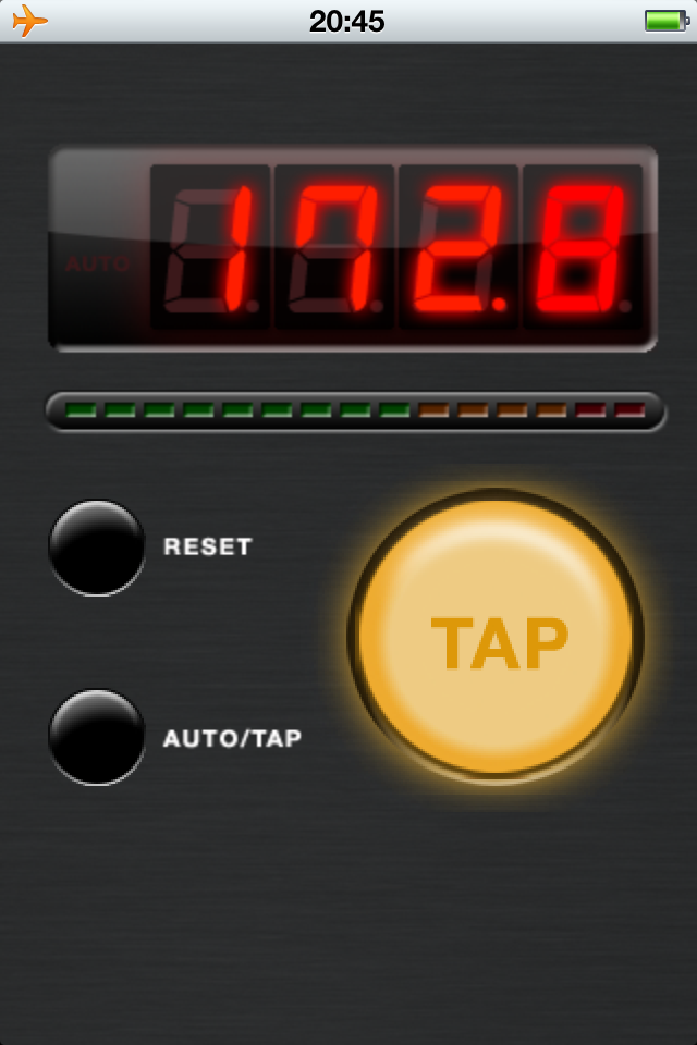 music player with bpm counter