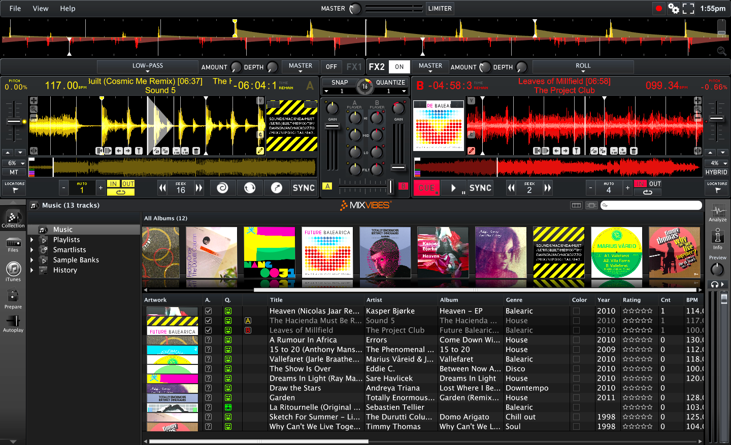 mixvibes cross dj midi dj software performance crossdj