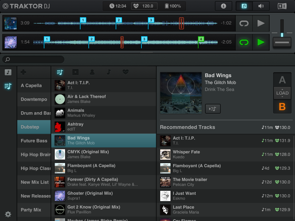 Music Library display in Traktor DJ