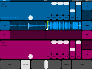 FX/Mixer display in landscape mode