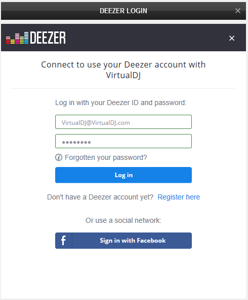 Virtual DJ Deezer