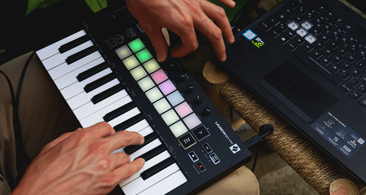 Housse élastique Chinlon Pour Clavier 25 Touches - Compatible Novation Launchkey Mini MK3, Nektar, AKAI - Protection Anti-poussière