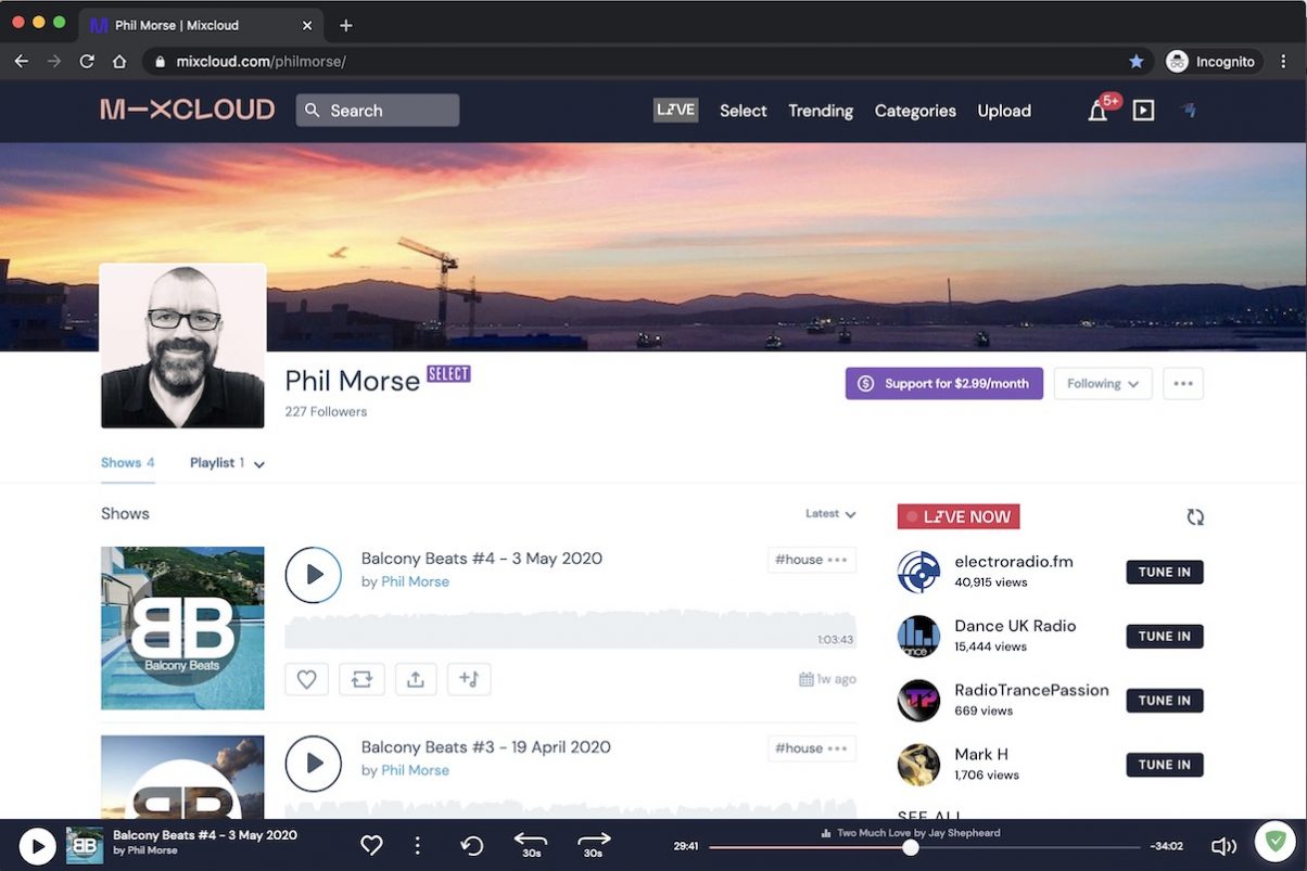 Mixcloud Phil Morse