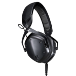 Black V-Moda M-10 DJ headphones against a transparent background.