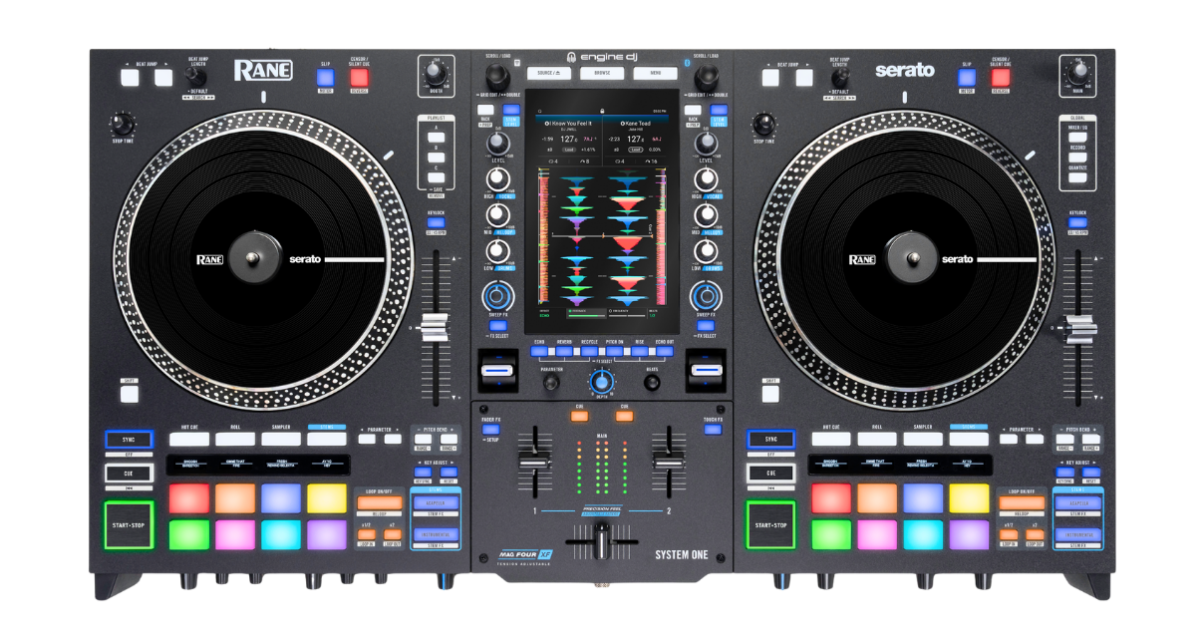 Top-down view of a Rane System One standalone DJ unit on a transparent background.