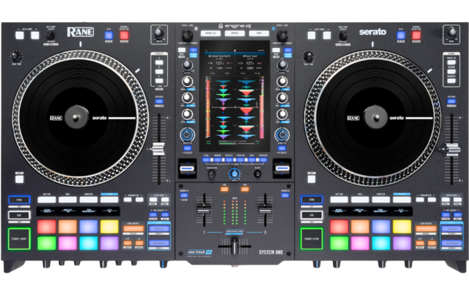 Top-down view of a Rane System One standalone DJ unit on a transparent background.