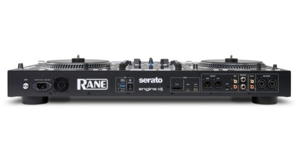 Rear panel of the Rane System One standalone DJ system on a white background.