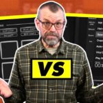 Phil Morse gestures with both hands raised in explanation, standing between graphics showing DJ controller hot cue pads on the left and a CDJ-3000X gate cue menu setting on the right, with "VS" in yellow and black displayed prominently in the centre.
