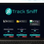 TrackSniff displayed on a laptop screen in a well-lit room.