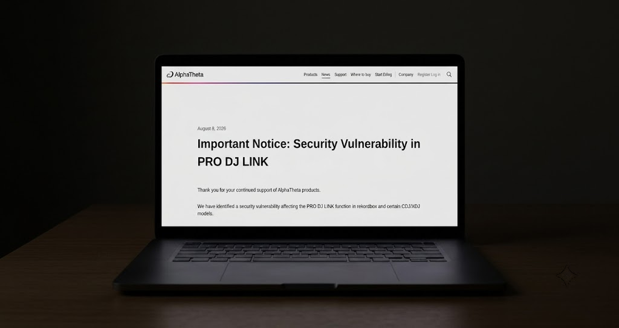 AlphaTheta Reveals Pro DJ Link Security Flaw AlphaTheta Reveals Pro DJ Link Security Flaw